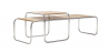 Buy Pack of 2 coffee tables - Wood and Metal - Lacky Natural wood 16315 - in the UK