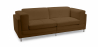 Buy Polyurethane Leather Upholstered Sofa - 2 Seater - Cawa Brown 16611 at Privatefloor