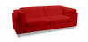 Buy Polyurethane Leather Upholstered Sofa - 2 Seater - Cawa Red 16611 in the United Kingdom