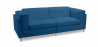 Buy Polyurethane Leather Upholstered Sofa - 2 Seater - Cawa Dark blue 16611 at Privatefloor