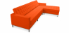 Buy Design Chaise Lounge - Leather Upholstered - Right - Sama Orange 15185 - in the UK