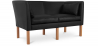 Buy 2 Seater Sofa - Polyurethane Leather Upholstered - Benjamin Black 13918 - in the UK
