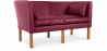 Buy 2 Seater Sofa - Polyurethane Leather Upholstered - Benjamin Mauve 13918 - in the UK