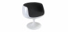Buy Lounge Chair - White Design Chair - Fabric Upholstery - Geneva Black 13158 - in the UK