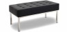 Buy Design Bench - 2 seats - Upholstered in Leather - Konel Black 13214 - in the UK