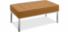 Buy Design Bench - 2 seats - Upholstered in Leather - Konel Light brown 13214 at Privatefloor