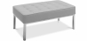 Buy Design Bench - 2 seats - Upholstered in Leather - Konel Grey 13214 home delivery