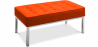 Buy Design Bench - 2 seats - Upholstered in Leather - Konel Orange 13214 - in the UK