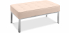 Buy Design Bench - 2 seats - Upholstered in Leather - Konel Ivory 13214 at Privatefloor