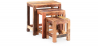 Buy Pack of 3 Stackable Side Tables - Wood - Seaside Multicolour 58507 - in the UK