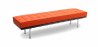 Buy Bench upholstered in faux leather - 3 seats - Town Orange 13222 - in the UK