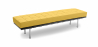 Buy Bench upholstered in faux leather - 3 seats - Town Yellow 13222 - prices