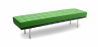 Buy Bench upholstered in faux leather - 3 seats - Town Light green 13222 in the United Kingdom