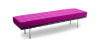 Buy Bench upholstered in faux leather - 3 seats - Town Fuchsia 13222 in the United Kingdom