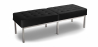 Buy Bench Upholstered in Polyurethane - 3 Seats - Knoll Black 13216 - in the UK