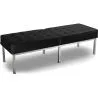 Buy Bench Upholstered in Polyurethane - 3 Seats - Kannes Black 13216