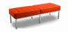 Buy Bench Upholstered in Polyurethane - 3 Seats - Knoll Orange 13216 with a guarantee