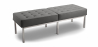 Buy Bench Upholstered in Polyurethane - 3 Seats - Knoll Dark grey 13216 in the United Kingdom
