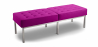 Buy Bench Upholstered in Polyurethane - 3 Seats - Knoll Fuchsia 13216 home delivery