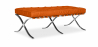 Buy Leather-upholstered bench - Footrest - Town Orange 13226 home delivery