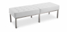 Buy Bench Upholstered in Leather - 3 Seats - Knoll White 13217 - prices