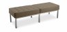Buy Bench Upholstered in Leather - 3 Seats - Knoll Taupe 13217 in the United Kingdom