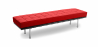 Buy Bench Upholstered in Leather - 3 Seats - Town  Red 13223 in the United Kingdom