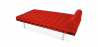 Buy Design Daybed - Upholstered in Faux Leather - Town Red 13228 at Privatefloor