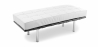 Buy Bench Upholstered in Leather - 2 Seats - Town White 13220 - prices
