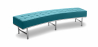Buy Curved Bench - Upholstered in Faux Leather - Karlo Turquoise 13700 - prices