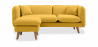 Buy Linen Upholstered Chaise Lounge - Scandinavian Style - Vriga Yellow 58759 in the United Kingdom