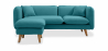 Buy Linen Upholstered Chaise Lounge - Scandinavian Style - Vriga Turquoise 58759 - in the UK