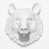 Buy Wall Decoration - White Bear Head - Uka White 55732