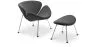 Designer Armchair with Footrest - Upholstered - Chunk image 9