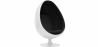 Buy Egg Design Armchair - Upholstered in Fabric - Eny Black 13192 - in the UK