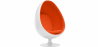 Buy Egg Design Armchair - Upholstered in Fabric - Eny Orange 13192 in the United Kingdom