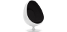 Buy Egg-shaped designer armchair - Faux leather upholstery - Eny Black 13193 - in the UK