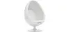 Egg-shaped designer armchair - Faux leather upholstery - Eny image 9