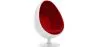 Egg-shaped designer armchair - Faux leather upholstery - Eny image 9