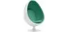 Egg-shaped designer armchair - Faux leather upholstery - Eny image 9