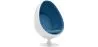 Egg-shaped designer armchair - Faux leather upholstery - Eny image 9