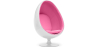 Buy Egg-shaped designer armchair - Faux leather upholstery - Eny Pink 13193 in the United Kingdom