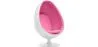 Egg-shaped designer armchair - Faux leather upholstery - Eny image 9