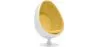Egg-shaped designer armchair - Faux leather upholstery - Eny image 9