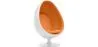 Egg-shaped designer armchair - Faux leather upholstery - Eny image 9