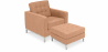 Buy Designer Armchair with Footrest - Upholstered in Cashmere - Konel Brown 16513 - prices