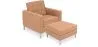 Designer Armchair with Footrest - Upholstered in Cashmere - Konel image 9