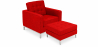 Buy Designer Armchair with Footrest - Upholstered in Cashmere - Konel Red 16513 in the United Kingdom