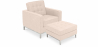 Buy Designer Armchair with Footrest - Upholstered in Cashmere - Konel Ivory 16513 home delivery
