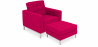 Buy Designer Armchair with Footrest - Upholstered in Cashmere - Konel Fuchsia 16513 - in the UK